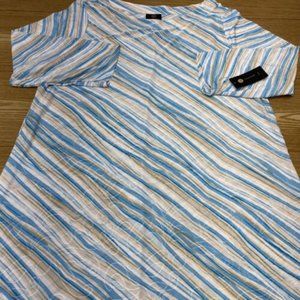 JM Collection 3/4 Sleeve Tunic Blouse